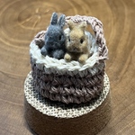 ちっちゃなうさぎさん　編みかごうたっち