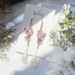 ✧アメジストと白い花が咲くピアス/イヤリング✧