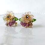 【先着特典付き】ひまわり×ラベンダーの花束ピアス／イヤリング🌻🪻
