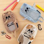 【CAT Mesh Buddy Bag】メッシュポーチ - ネコVer.　全３色
