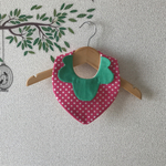 ピンクいちごスタイ(丸衿)