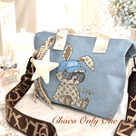 🐰1点物🐰スッキリdenim生地におしゃれなうさぎさん柄ニューアイテム2wayバッグ👜【932】
