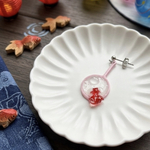 【片耳販売】お祭りの思い出｜ぷっくり金魚すくいのポイ　ピアス イヤリング イヤーカフ ネックレス チャーム　