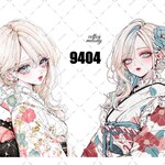 original sticker « no.9404 »     //     人物ステッカー オリジナルステッカー オリジナル人物ステッカー ステッカー cotton melody