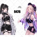original sticker « no.9476 »     //     人物ステッカー オリジナルステッカー オリジナル人物ステッカー ステッカー cotton melody