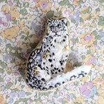 刺繍ブローチ　ユキヒョウ