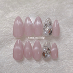 【𝐍𝐨.𝟑𝟓𝟔】春の主役級リボンの埋め尽くしネイル🌸マグネットネイル　マグフレンチ　チークネイル　推し活ネイル　ワンホンネイル　成人式　ブライダル　結婚式　ネイルチップ　韓国ネイル　ハナネイル　356