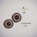 再販♡まん丸♡シンプルビーズ刺繍ピアス♡
