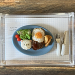 【ミニチュア】白くまさんカフェ風ハンバーグプレート