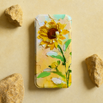 手のひらの中の絵画展~向日葵~　ひまわり/ヒマワリ　お花　フラワー　iPhone・Android・スマホ帯なし手帳型ケースカバー　7・8月誕生花　テクスチャ―アート　▷chillgift_artwrk