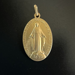 【SALE】送料無料☆聖母マリア様　不思議のメダイ奇跡のメダイユペンダントトップ(ゴールド)(France）