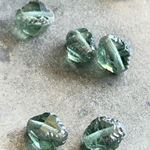 【6コセット】#czech beads#チェコビーズ　special cut bicone 9✖️5㍉　aqua blue