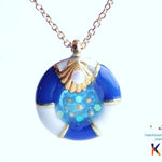光る!)星砂入り浮き輪ネックレスB
