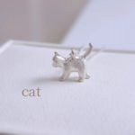 【子猫のネックレス 小】 猫ネックレス 猫アクセサリー 猫シルバー ネコ