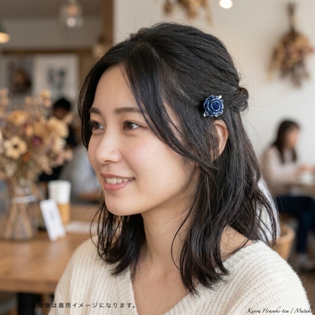 チョコミントリボン♡チョコミン党 ヘアアクセサリー ヘアクリップ