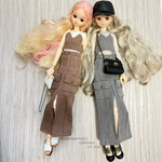 グレー　カーゴ　スカート　のみ　ピュアニーモ　リカちゃん　ワンピース　ドール　コート