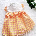 ＊夏色チェックのフリルワンピース