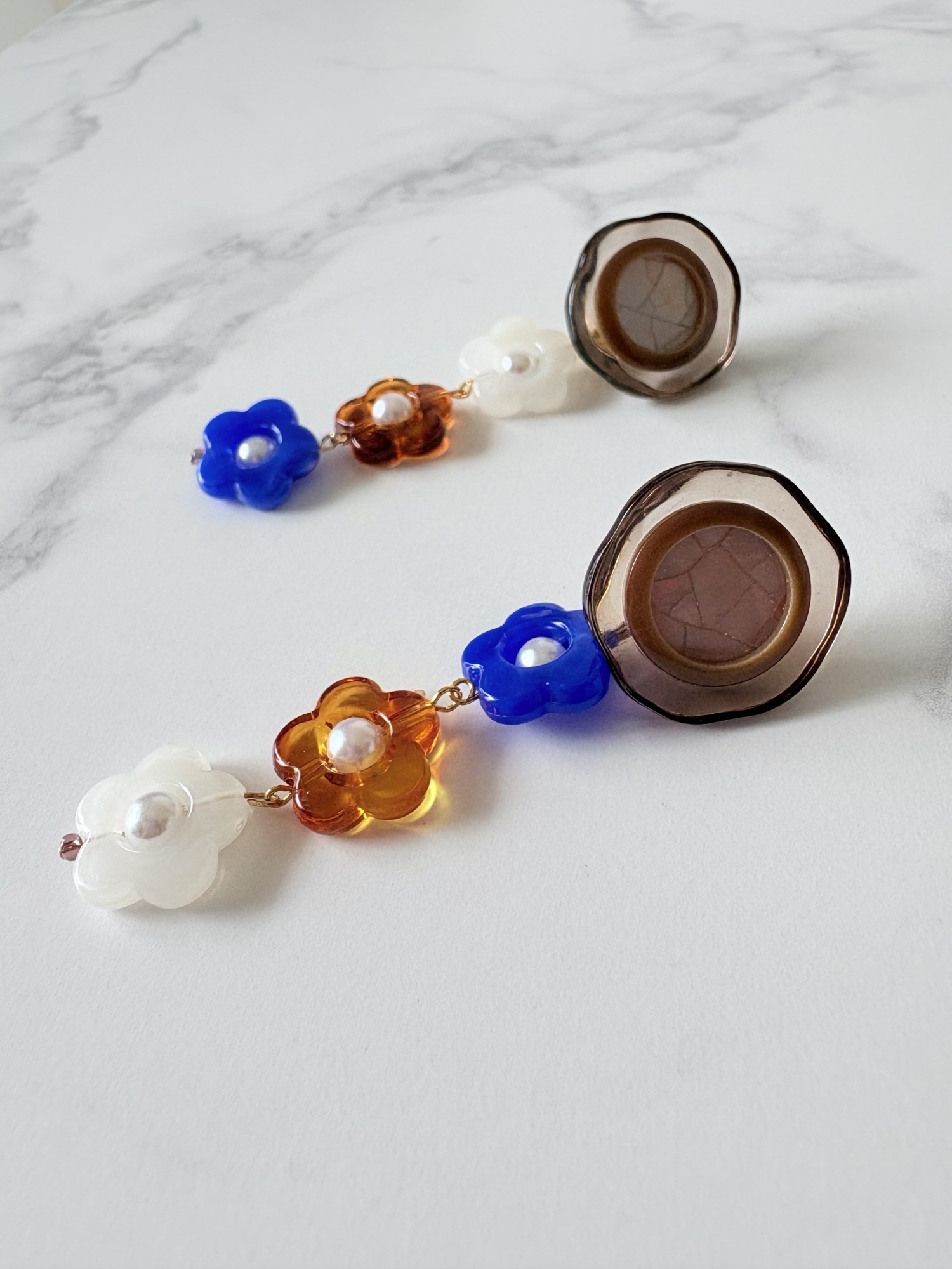 ハンドメイドピアス　まいたん追加 2wayボタンピアス - 2-pie-r | minne byGMOペパボ 国内最大級の