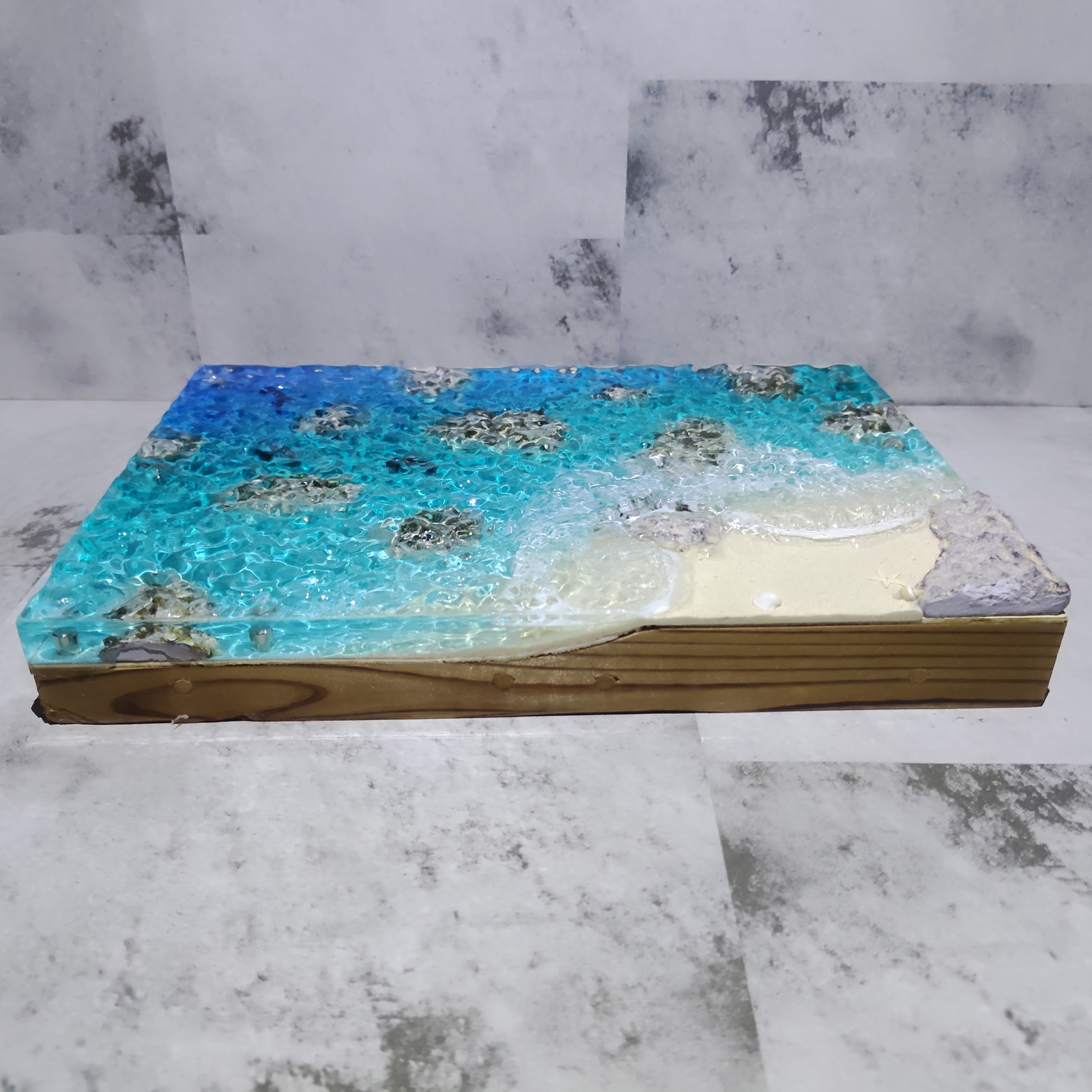 切り取った海 立体構造の3Dオーシャンアート｜南国の浅瀬 - Arts