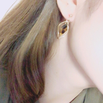 ✳︎ツイスト×べっ甲柄イヤリング＆ピアス✳︎ミニver.