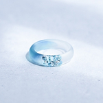 【夢の中ring／夏の海】指輪・金属アレルギー対応・マット