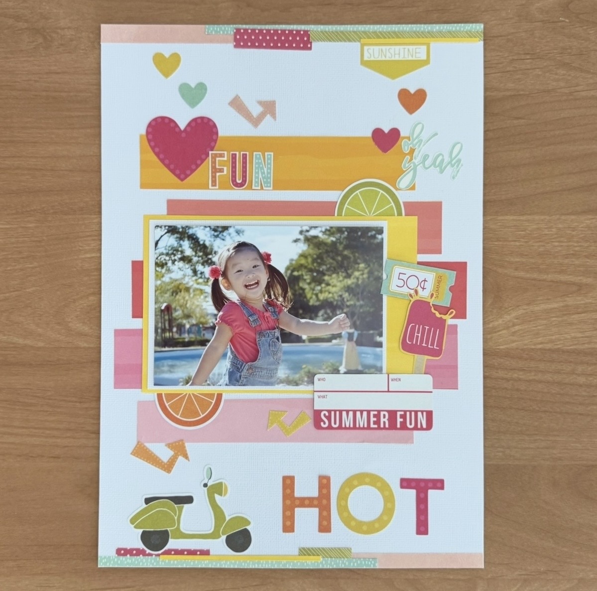 スクラップブッキング A4サイズ 完成品 SUMMER FUN - ENJOYSBTIME'S