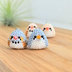 小鳥のおにぎりファスナーチャーム　キンカチョウ