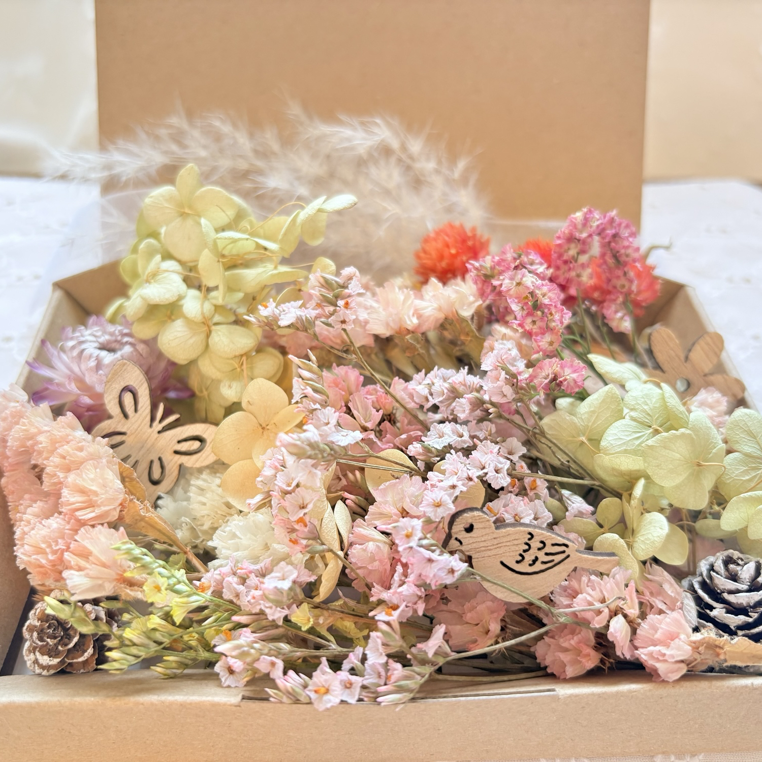 ドライフラワー 花材 素材 おすそ分けBOX アレンジメント 小箱いっぱい
