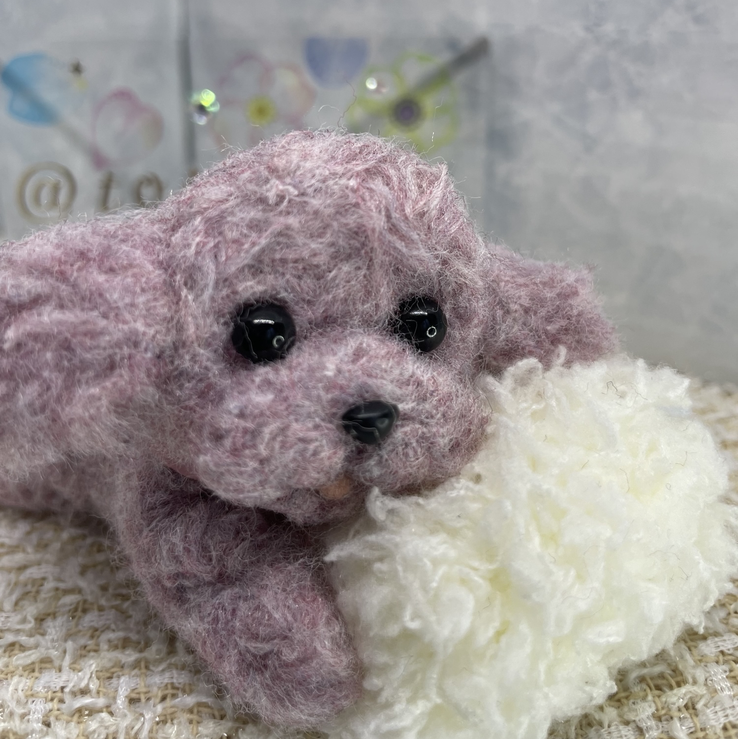 ぬいぐるみ、テディマルチーズ、犬、ハンドメイド、白、オリジナル