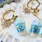 🫧マーメイドカフェのドリンクキーホルダー《ホイップフロート》　レジンキーホルダー　レジンチャーム