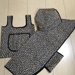 ヒョウ柄レインコート セット