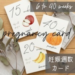 【送料無料】妊娠週数カード＊10枚