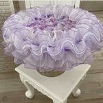 ブーケカフェマット❀.*ラベンダー💐犬用 直径54cm《着座35cm》【受注製作】