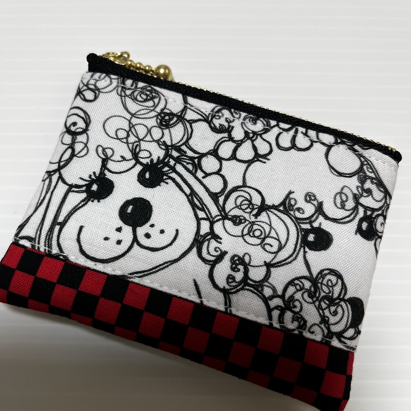 ♡20㎝ファスナーポーチ♡ハンドメイド　ロラライハリス L型ファスナーポーチ ロラライハリス poodle party - CYAM0802'S
