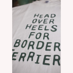 ＊人用＊～手書き 首ったけ Tシャツ～＊ ”HEAD OVER HEELS FOR～”　ホワイトor アイボリー×ボトルグリーン