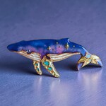 ザトウクジラのブローチ