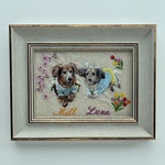 on様オーダー品☆犬の手刺繍のポートレート