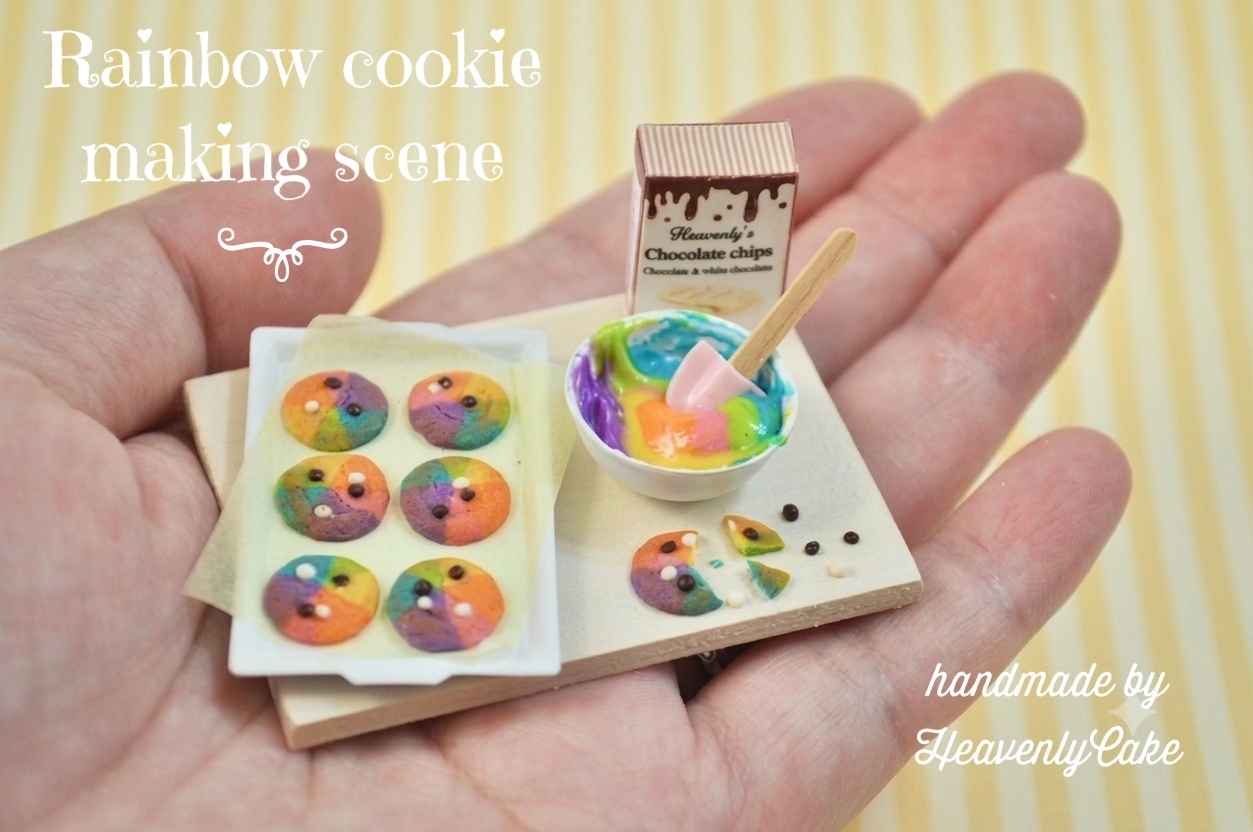 カラフルメレンゲのドリップケーキ - HeavenlyCake miniatures | minne