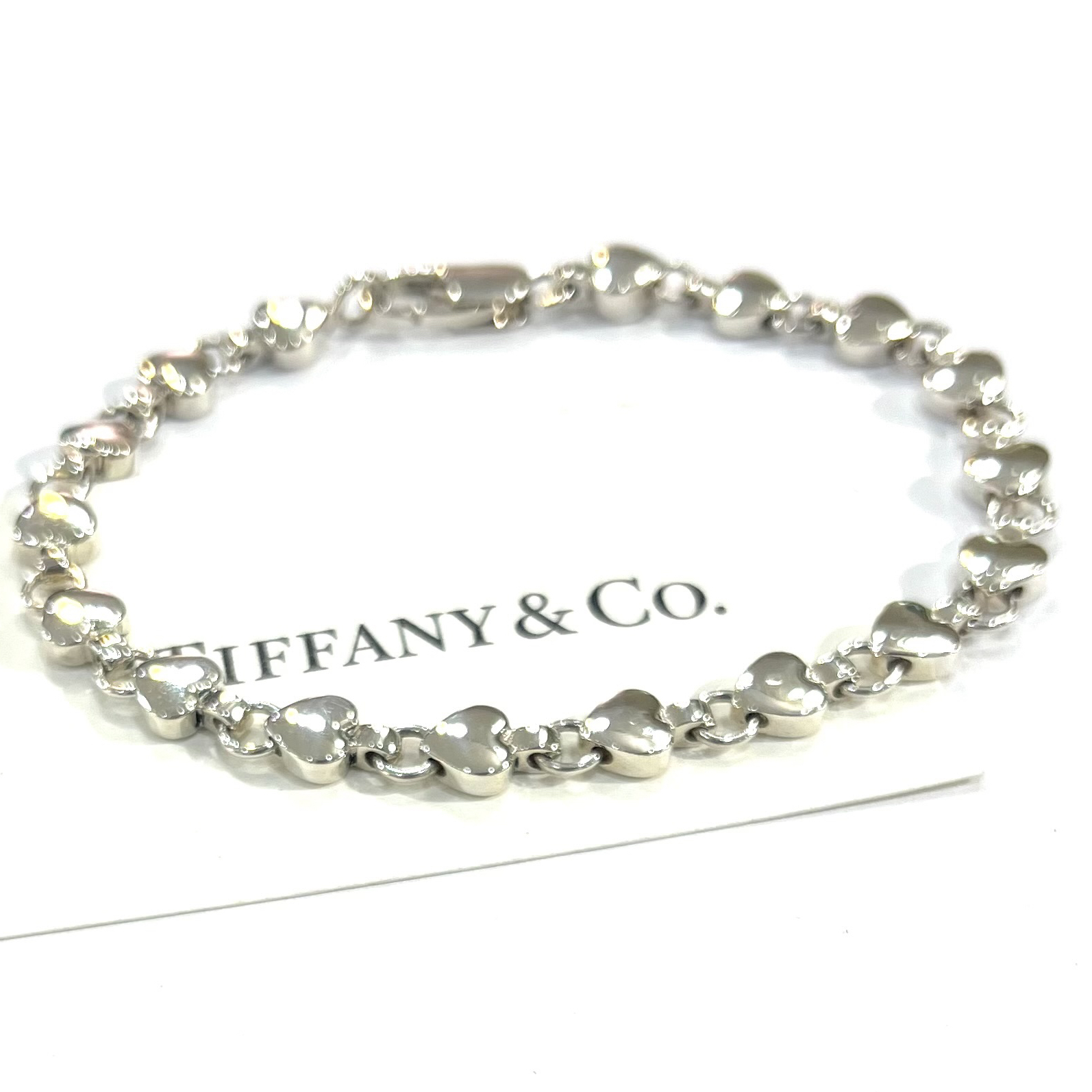 TIFFANY&CO.】2756 ティファニーハートパフ リンク ブレスレット SV925