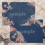 7月新作 デザインペーパー〈Denim Lace〉A4・両面印刷・10枚入り