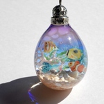 海のゆらぎと星の砂4☆オススメ紐ペンダント