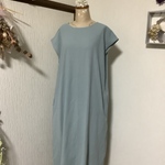 ハーフリネン　フレンチスリーブワンピース💕