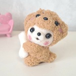 トイプー白くまちゃん　ストラップ　羊毛フェルト