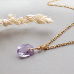 OUTLET 限定1 希少石 エレスチャルクォーツ ペンダント ステンレス シンプル ネックレス w040