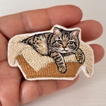 かご猫タン☆ 2way ☆ 刺繍ブローチ