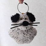 【20ごましお】もじゃ犬キーホルダーポーチ