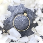 アンティーク風 真鍮リング【1.0mm】Cube Ring