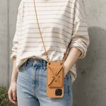 本革スマホショルダー スマホストラップ　アイフォン アンドロイド（受注製作）