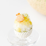 ミニチュア  まるごとメロンかき氷 ｜ メロンクッキートッピング  |  夏のインテリア