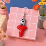 シュナウザーイニシャルめじるしアクセサリー♡うちの子オーダー♡選べるイニシャルキーホルダー